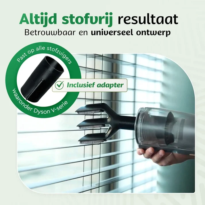 EasySwift on a vacuum cleaner at a window blind