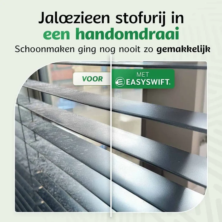 Blinds before and after cleaning with EasySwift